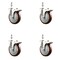 Service Caster 5 Inch 316SS Maroon Polyurethane Swivel 3/8 Inch Stem Caster Set Lock Brake SCC SS316TSTTL20S514-PPUB-MRN-381615-4 - alternate 3